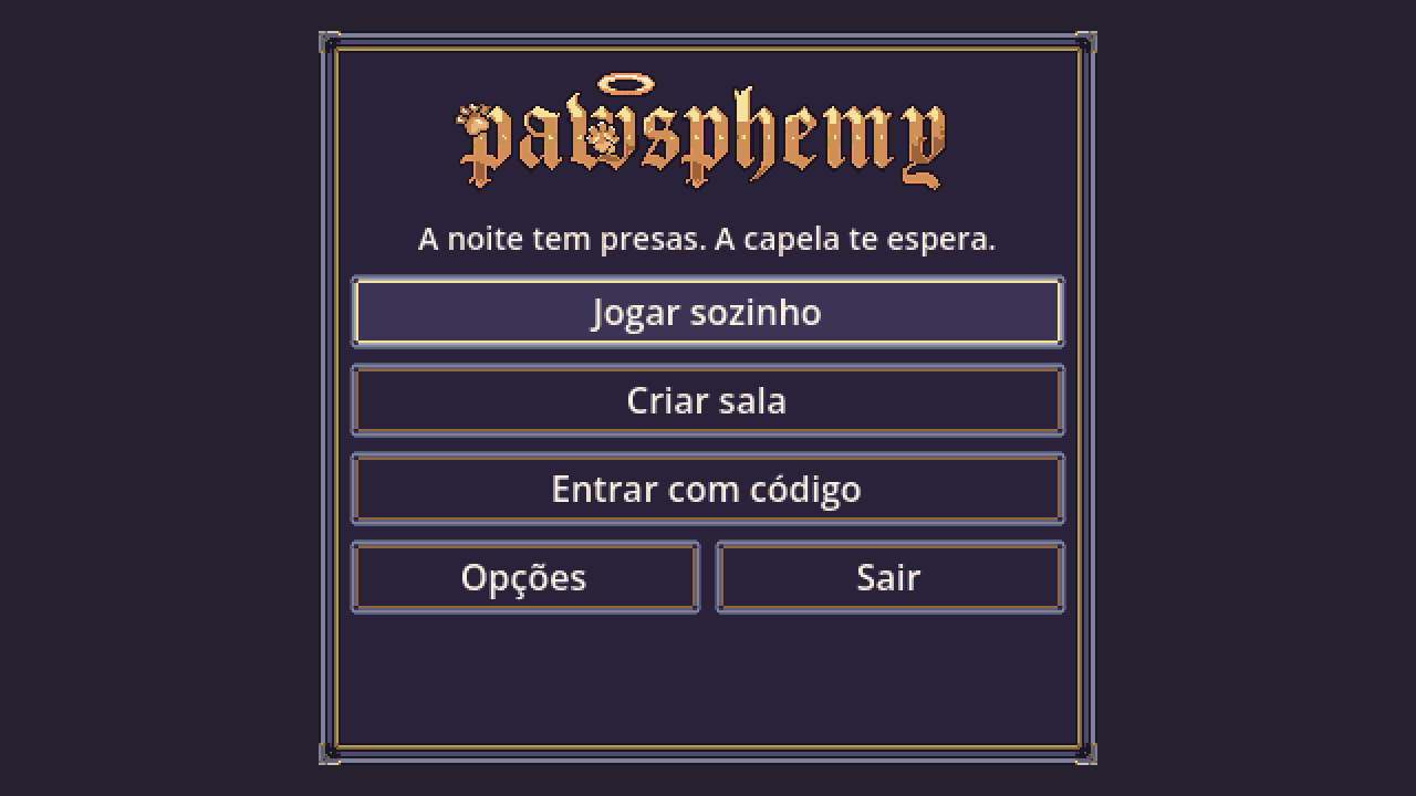 Menu principal do Pawsphemy
